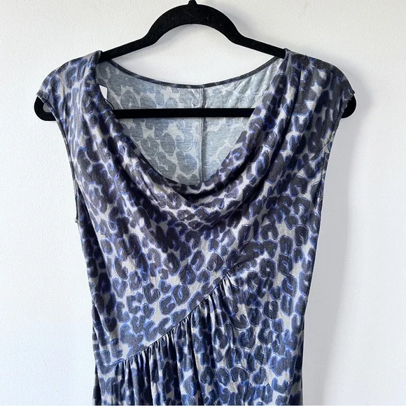 Iceberg Dress Women's Size D42 (CDN 8) Maxi Length Blue/Black Designer Milano - Picture 3 of 10